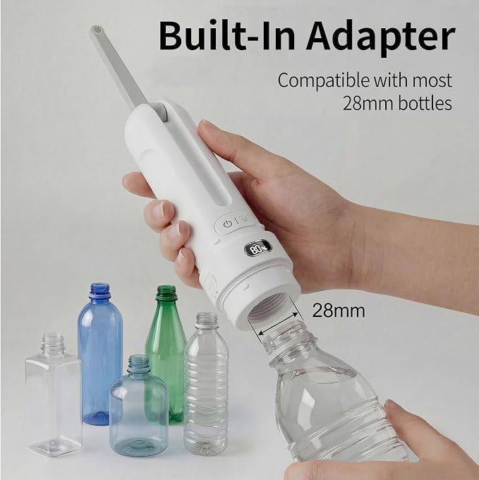Portable Bidet for Travel, Personal Hygiene Sprayer Bottle for Women Men, Mobile Bidet Portable for Toilet,Electric Handheld High-Pressure Foldable USB-C Battery-Powered（White）