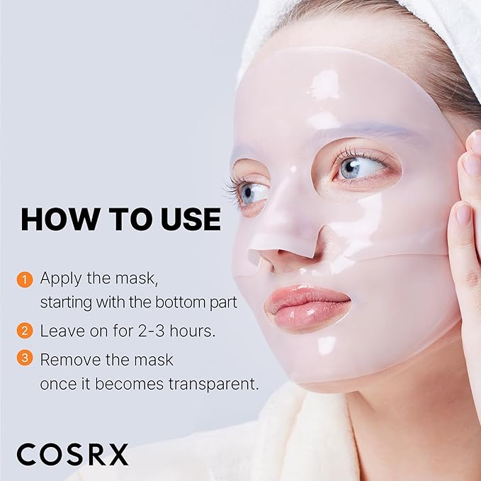 COSRX The Alpha-Arbutin Discoloration Care Hydrogel Face Masks Skincare 3 EA, Collagen Face Mask, Travel Essentials, Overnight Face Mask, Korean SkinCare, Mothers Day Gifts for Woman