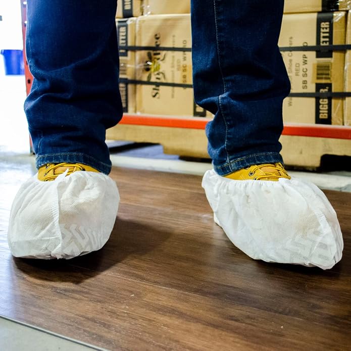 ShuBee Original Disposable, Extra-Large Boot and Shoe Covers, Thicker & Stronger, Durable Protection for Floors - 50 Pairs