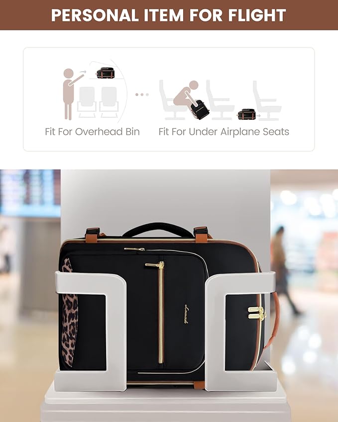 LOVEVOOK 50L Travel Backpack Flight Approved Carry on Backpack,3 Packing Cubes,Waterproof Personal Item Travel Bag,TSA Carry on Luggage Suitcase Travel Essentials,Gifts for Women & Men,fits 18" Laptop