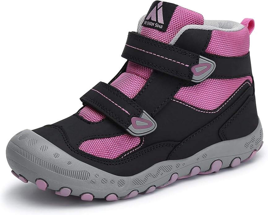 Mishansha Kids Water Resistant Hiking Boots, Boys Girls Anti Collision Anti-Skid Athletic Outdoor Adventure Trekking Shoes
