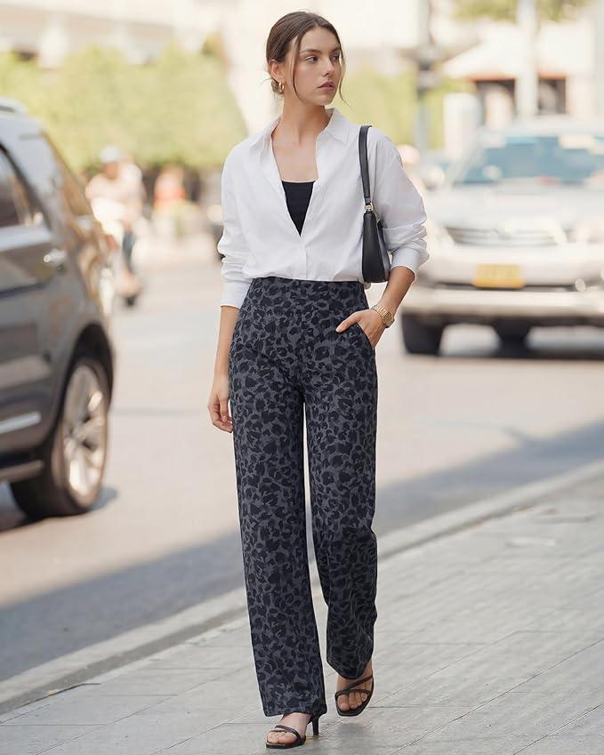 G4Free EverGoing Yoga Pants Women Wide Leg Pants with Pockets High Waist Stretch Dress Casual Sweatpants Petite/Regular/Tall