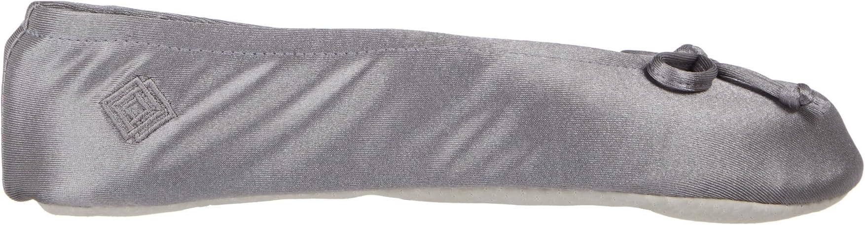 Isotoner Women's Satin Ballerina Slippers with Classic Ribbon Bow and Suede Sole