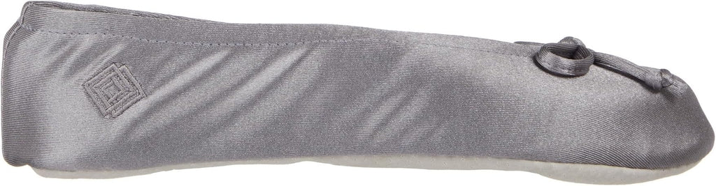 Isotoner Women's Satin Ballerina Slippers with Classic Ribbon Bow and Suede Sole