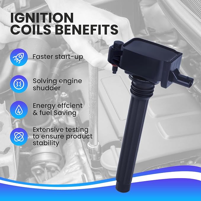 Ignition Coils Fits for 3.6 V6 2011-2016 Dodge Durango Charger Grand Caravan Chrysler Town Country 300 Jeep Grand Cherokee Wrangler Coil Packs Replace# UF648