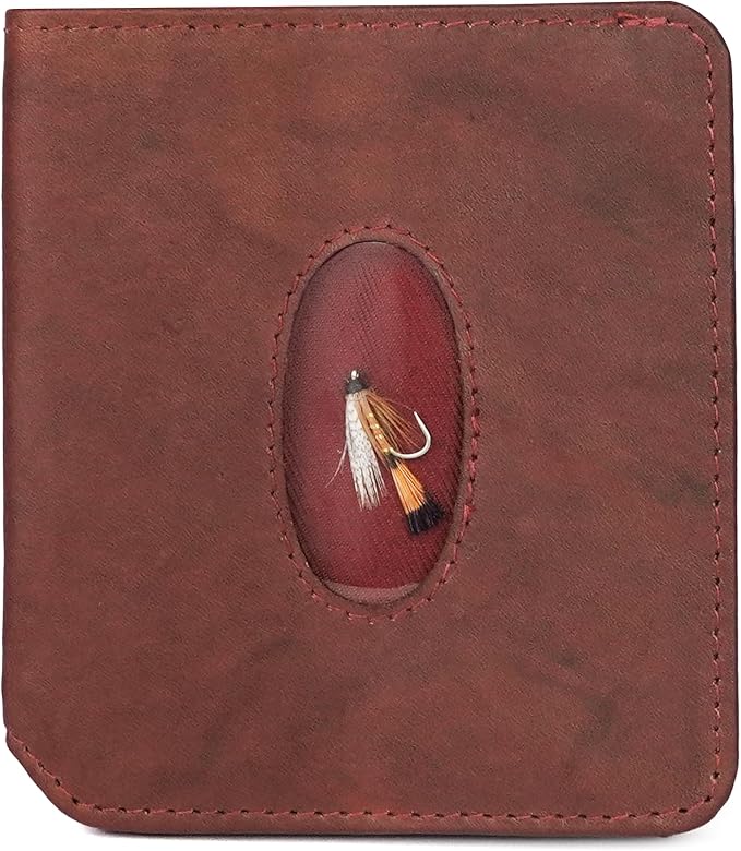 ROGUE WALLET Angler Front Pocket Wallet for Men - Slim, Compact Leather Card Holder with ID Window - Minimalist Front-Pocket Wallet for Cash, Cards & Travel Essentials (Burgundy)