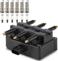 UF305 Ignition Coil & 3381 Double Iridium Spark Plug for Chrysler Pacifica Town & Country Voyager/Dodge Caravan Grand Caravan/Jeep Wrangler/VW Routan V6 Replaces# 56032520AB,56032520AC,C1442