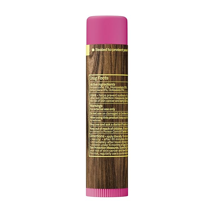 Sun Bum SPF 30 Sunscreen Pomegranate Lip Balm - Moisturizing Aloe Vera and Vitamin E - Vegan and Cruelty Free - Broad Spectrum UVA/UVB Lip Protection - 0.15 oz Stick