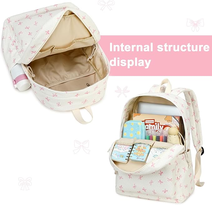 LEDAOU Backpack for Girls School Bag Kids Bookbag Teen Backpack Set Daypack with Lunch Bag and Pencil Case | Kids, Bookbag, Daypack, with Lunch Bag, and Pencil Case