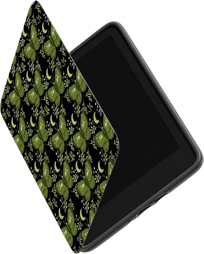 Casely Kindle Case | Mystic Moths | Green Twilight | Compatible with 7” Kindle Colorsoft and 7” Kindle Paperwhite (12th Gen 2024 Models)