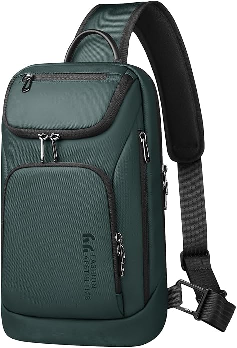 hk Sling Bag for Man, Waterproof Utility Crossbody Bag with Anti-theft Pocket for Men