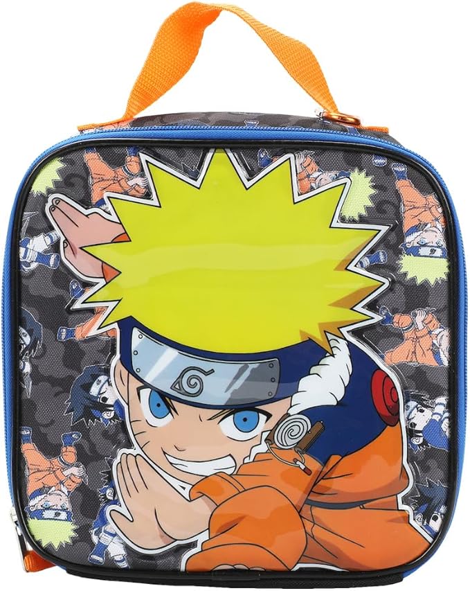 Bioworld Naruto 5-Piece Backpack & Lunchbox Set With Water Bottle
