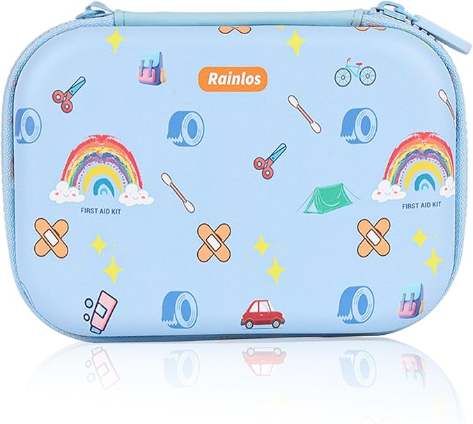 Small-First-Aid-Kit-for-Home-Car-Travel-Camping-Hiking-Kids, Mini Cute Portable Medical Emergency Kits Fits into a Purse, Diaper Bag & Backpack, Travel Must Have