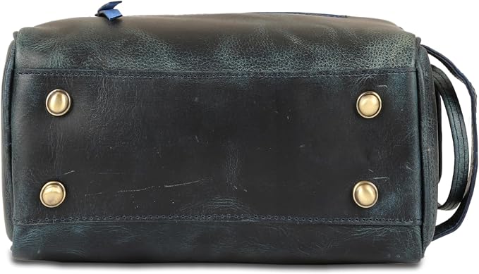 KomalC Travel Toiletry Bag – Premium Leather Dopp Kit for Men & Women with Water-Resistant Lining & Spacious Zippered Organizer