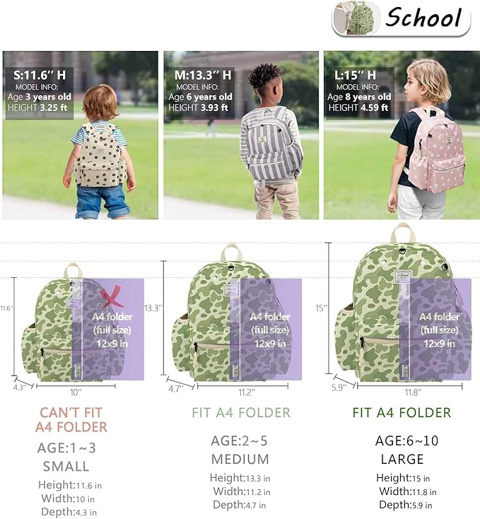 atgark Corduroy Toddler Backpack for Boys 2-5: Preschool Backpack for Boys