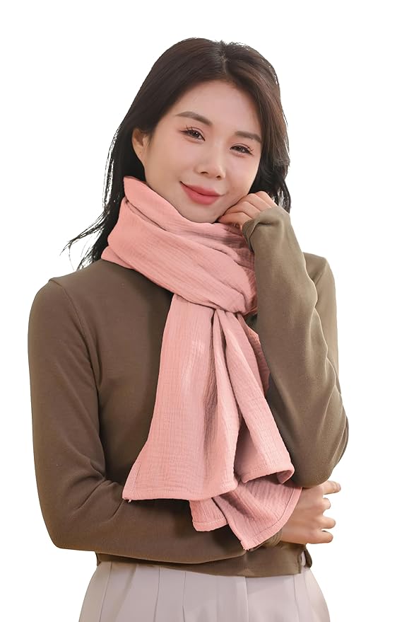 TADO MUSLIN 2-Pack Nursing Covers for Breastfeeding, 100% Organic Cotton Muslin Nursing Cover for Mom, Soft Breathable Breastfeeding Cover, Full Privacy Cover for Nursing, Regular Coverage Pink White