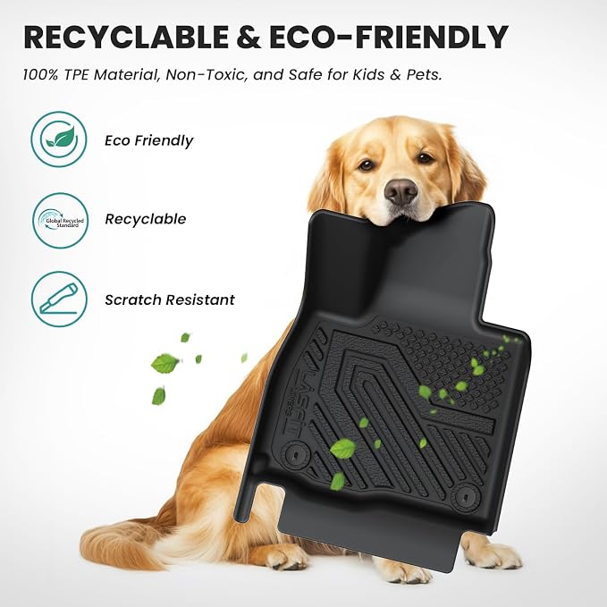 LASFIT Floor Mats & Backrest Mats & Cargo Mat for Hyundai Palisade 7/8 Seats 2026 (Only Fit Gas, Not Fit Hybrid), All Weather TPE Custom Fit Car Mats Floor Liners, Full Set Mats Accessories, Black