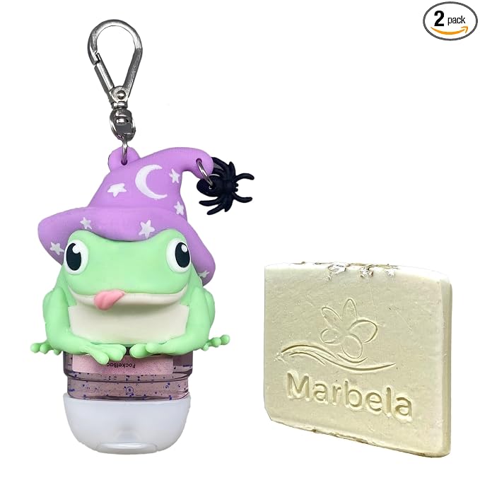 Bath & Body Works Magical Frog Hand Gel Holder with a Natural Oats Sample Soap