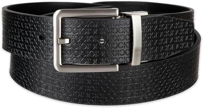Calvin Klein Men’s Reversible Leather Belt - 2‑in‑1 Versatile Modern Style