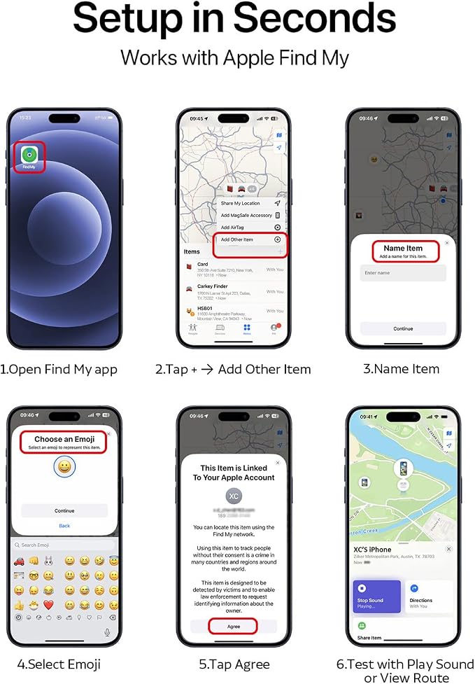 Slim Wallet Tracker Card 2 Pack, [Apple MFi Certified], Wireless Charging Bluetooth Finder, Credit Card Size Locator, IP67 Waterproof, Works with Apple Find My for Wallet, Keys, Bags, iOS Only