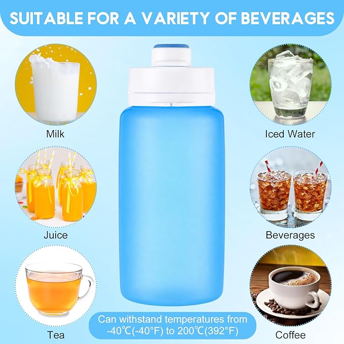 LemonRoad 4 Pcs 19 oz Silicone Collapsible Water Bottle Portable Foldable Water Bottle Leakproof with Carabiner Reusable Lightweight for Travel Sport Hiking Camping Cycling Office(Multicolored)