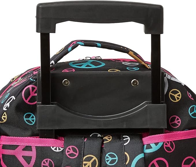Rockland Double Handle 17" Rolling Backpack, Peace