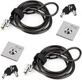Laptop Cable Lock Hardware Security Cable Lock Anti Theft, Anchor Plate & 2 Keys Compatible with Notebooks Smart Phone Tablet Electronic Products (2 Pack)