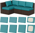 8Pcs Stretch Patio Cushion Covers, Outdoor Couch & Sofa Replacement Slipcovers for Patio Furniture Cushion Covers, Washable Reusable Furniture Protector