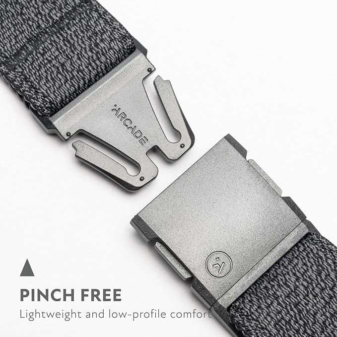 Arcade Belts A2 Slim Adventure Belt: Heavy Duty Stretch, Metal Free Buckle