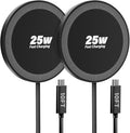 25W Wireless Charger for MagSafe, Magnetic Fast Charging Pad for iPhone 17/16/15/14/13/12 Series & AirPods, Strong Magnet, Portable Wireless Charger for Travel Home Office (Black, 10FT)