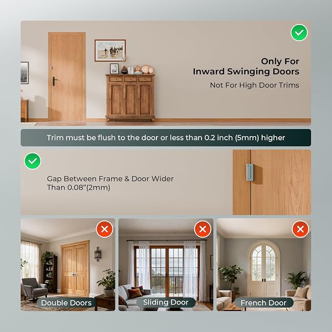 Greatalent 3Pack Home Security Door Reinforcement Lock Childproof, Door Lock for Kid Safety, Door Latch Stopper for Front Door Inside Top of Door, Aluminum Construction Finish