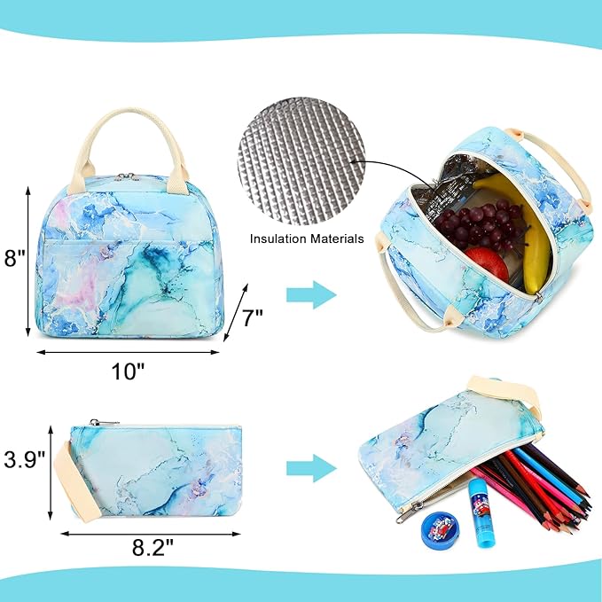 LEDAOU Backpack for Girls School Bag Kids Bookbag Teen Backpack Set Daypack with Lunch Bag and Pencil Case | Kids, Bookbag, Daypack, with Lunch Bag, and Pencil Case