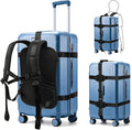 Heavy-Duty Backpack Carrying Straps System for 22-30 Inch Suitcase Luggage Hardcase for Adventure Travel Cobble Stone Streets Stair - L