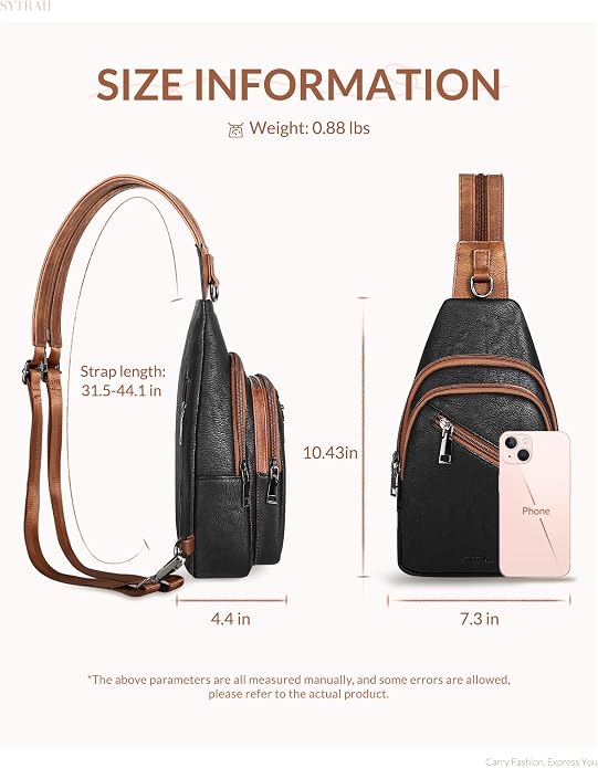 SYTRAH Anti Theft Sling Bag for Women, RFID Crossbody Purses Convertible Sling Backpack, Cross Body Purse Chest Bag