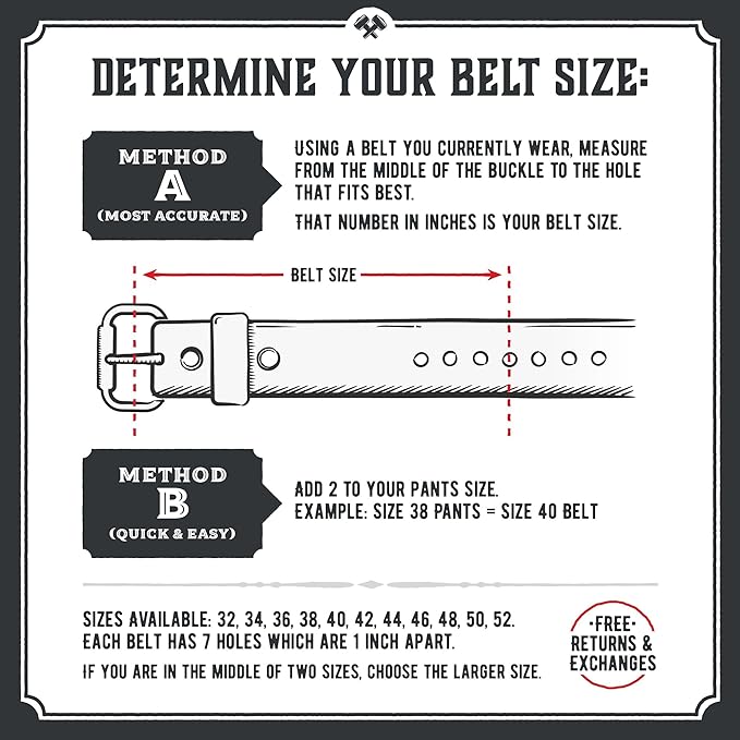 Main Street Forge American Made Leather Belts for Men | Men's Leather Belt | Made in the USA Mens Belt
