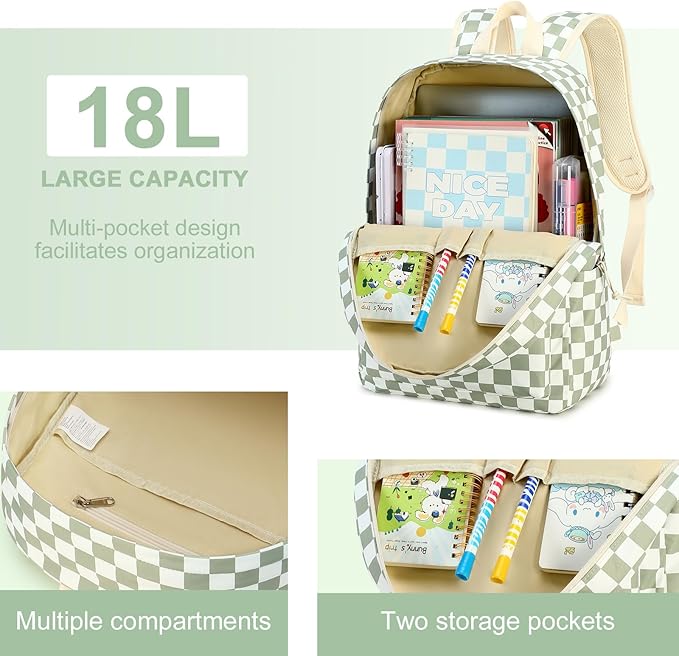LEDAOU Backpack for Girls School Bag Kids Bookbag Teen Backpack Set Daypack with Lunch Bag and Pencil Case | Kids, Bookbag, Daypack, with Lunch Bag, and Pencil Case