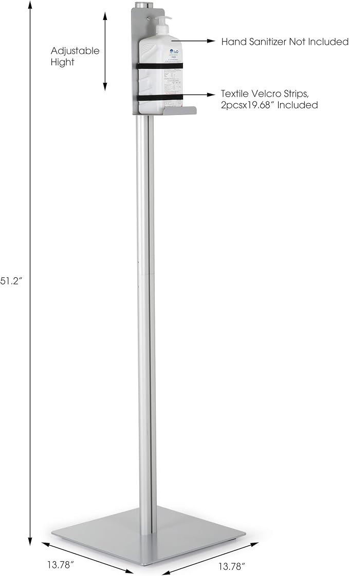 M&T Displays Floor Stand Universal Holder for Liquid/Lotion Soap or Hand Sanitizing Products, Medical Face Mask, Disposable Glove, Wipe, Facial Tissue