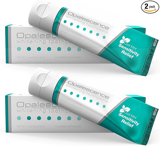 Opalescence Whitening Toothpaste Sensitive Travel Size 1 Ounce (2Pack) Fluoride Teeth Whitening Toothpaste for Sensitive Teeth, Mint Flavor 3472-2