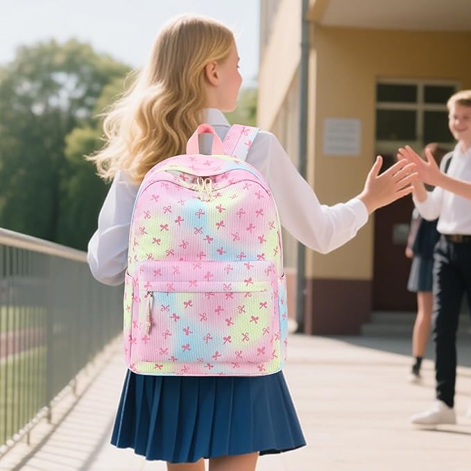 LEDAOU Backpack for Girls School Bag Kids Bookbag Teen Backpack Set Daypack with Lunch Bag and Pencil Case | Kids, Bookbag, Daypack, with Lunch Bag, and Pencil Case
