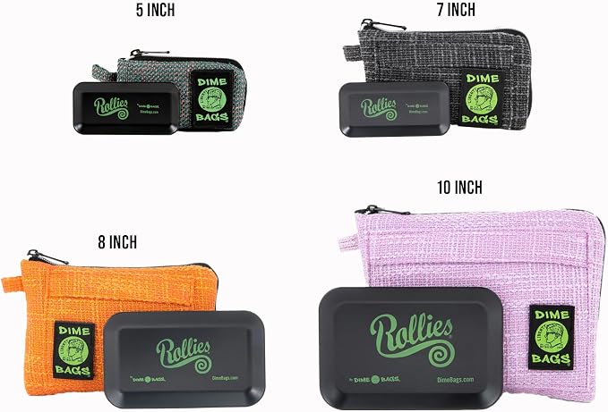 Dime Bags All-in-One Padded Pouch with Accessory Tray & Smell/Spill Proof Pocket, Protective Case for Glass Storage & Travel