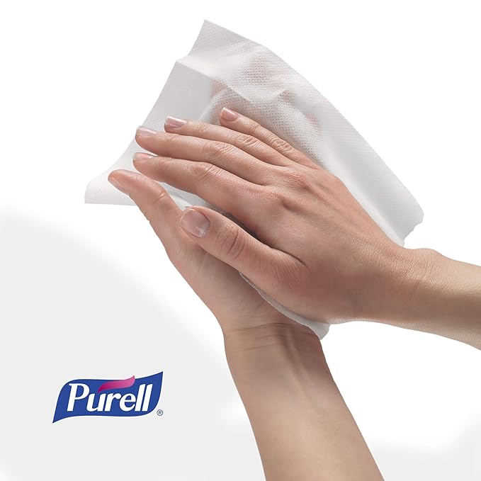 Purell Hand Sanitizing Wipes Non-Alcohol Formula, Fresh Citrus Scent, 100 Count Non-Linting Hand Wipes in Eco-Slim Wipe Canister (Pack of 12) -9111-12