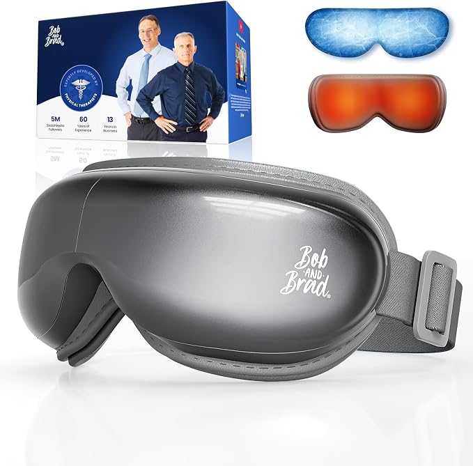 BOB AND BRAD Eye Massager with Heat and Cooling, FSA Eligible HSA, EyeOasis 3 Eye Massager for Migraine, Heated Eye Mask for Dry Eye Headache Relief Sleep Improve, Birthday Gifts for Women Men Husband