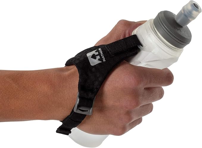 Nathan Pinnacle Lite Handheld 14oz Flask, Handheld Water Bottle for Marathons, Hiking, Ultra Running and Outdoor Activity