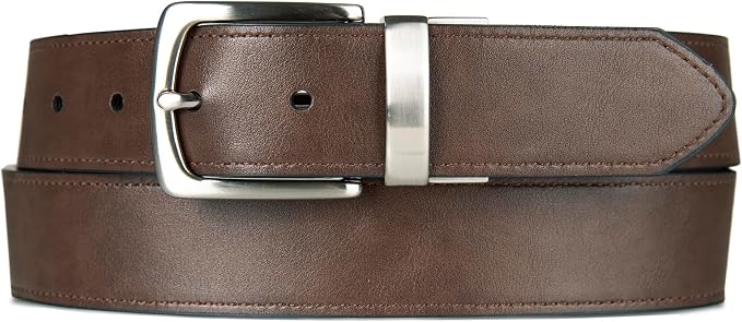 Nautica Men's Reversible Leather Belt | 2-in-1 | Classic | Everyday | Business | Work | Dress | Casual | Metal Buckle