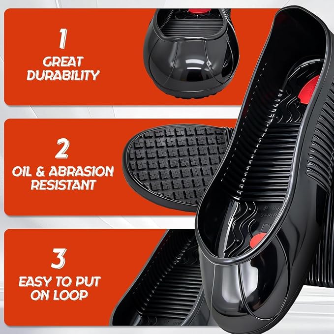 CE/ASTM Non-slip & Waterproof Rubber Overshoes,Crew Guard Fuel oil Resistant (FO) Anti-Slip Safety Protectors Shoe Covers for Kitchen/Medical/Industry Essentials L（US7.5-10）