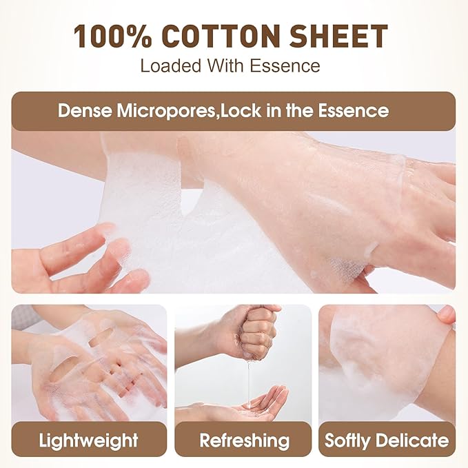 KONEUK 120 Pack Collagen Essence Sheet Face Masks Skincare, Moisturizing & Hydrating Face Mask for Skin Care, Bulk Face Masks for All Skin Types, Spa Party Gifts for Women (12 Types x 10 Pcs)