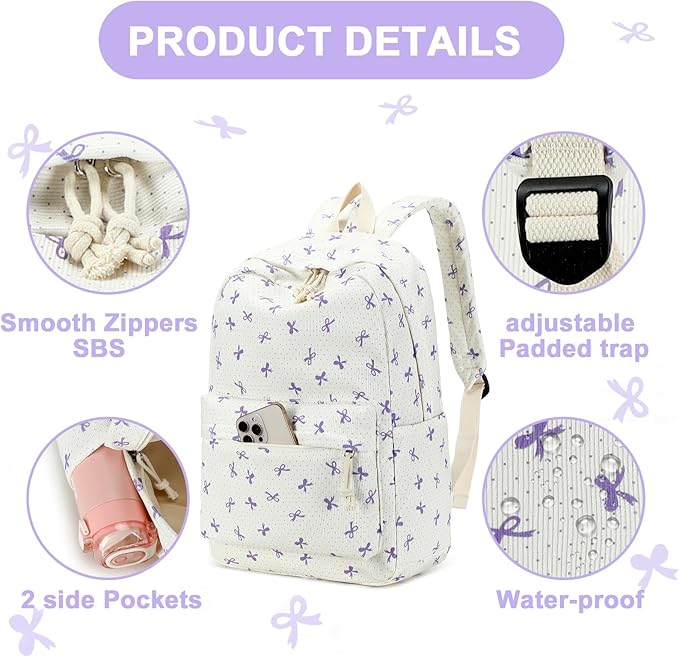 LEDAOU Backpack for Girls School Bag Kids Bookbag Teen Backpack Set Daypack with Lunch Bag and Pencil Case | Kids, Bookbag, Daypack, with Lunch Bag, and Pencil Case