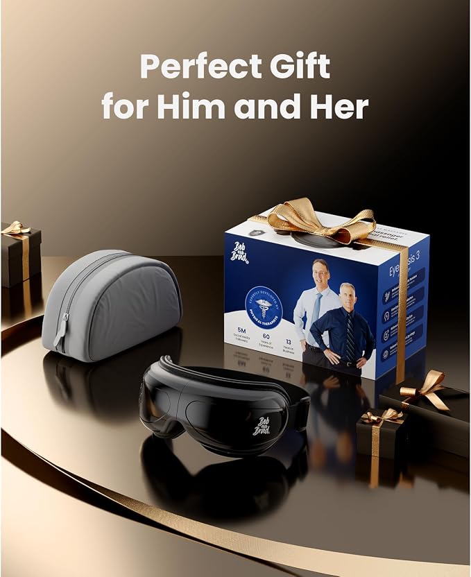 BOB AND BRAD Eye Massager with Heat FSA Eligible HSA, EyeOasis 2 Heated Eye Mask for Dry Eye Relief, Birthday Gifts for Men Women Husband Relax, Temple Massager for Eye Strain Migraine Stress Relief