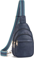BOSTANTEN Sling Bag for Women Leather Crossbody Bags Fanny Pack Chest Bag for Travel