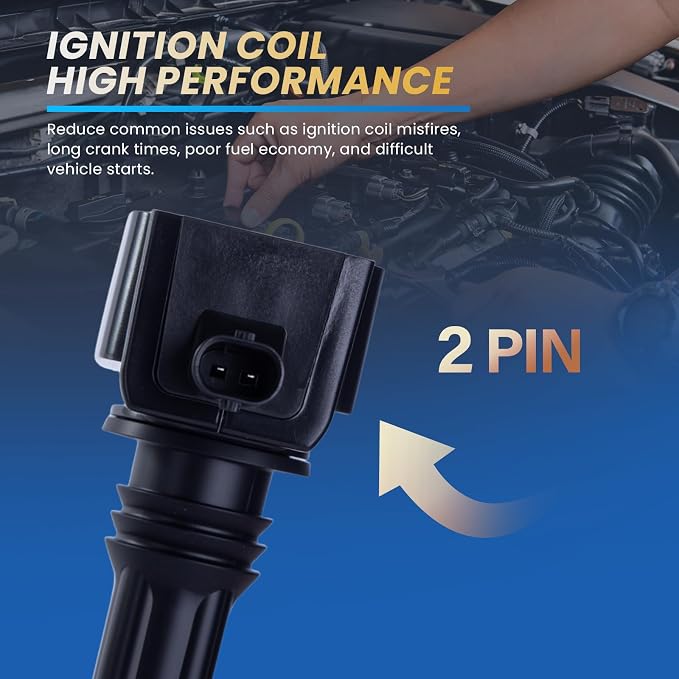 Ignition Coils Fits for 3.6 V6 2011-2016 Dodge Durango Charger Grand Caravan Chrysler Town Country 300 Jeep Grand Cherokee Wrangler Coil Packs Replace# UF648